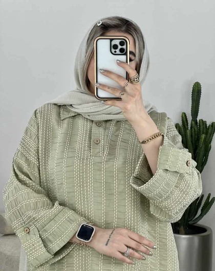 شومیز جلو بسته کوک دوزی شده(70)کد3510