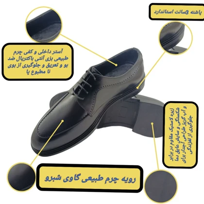 کفش مردانه مدل چرم طبیعی کد si142