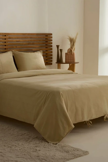 سرویس روتختی دو نفره Karaca Home مدل Carmine پنبه - بژ