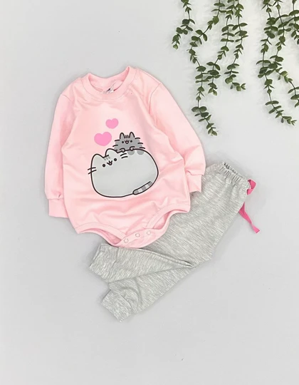 بادی شلوار طرح گربه