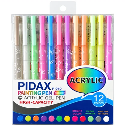 روان نویس 12 رنگ نقاشی پیداکس PIDAX کد p-940 اکریلیک
