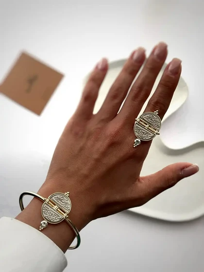 ست سکه 2 تکه (گردنبند، گوشواره، بنگل، انگشتر)