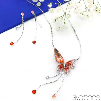 نیم ست پروانه سواروسکی 10269