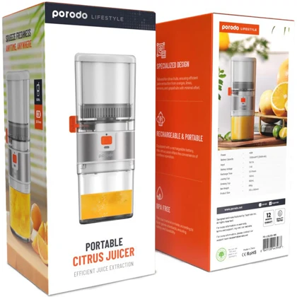 آبمیوه‌گیری قابل حمل شارژی 500 میلی‌لیتر پورودو porodo PD-LSSJ55-WH