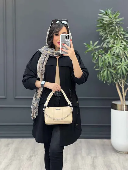 مانتو لینن کمرگت بغل سه دکمه