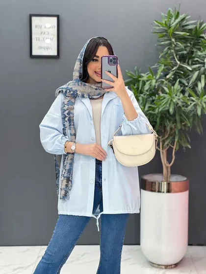 مانتو جیب دوبل آستین بند دار