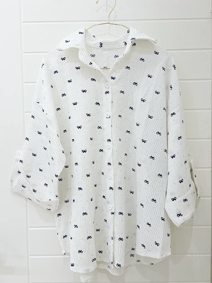 شومیز ساده طرح پاپیون ریز کد11