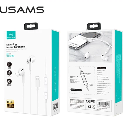 هندزفری سیمی یوسامز USAMS مدل EP-41 SJ453HS01 لایتنینگ