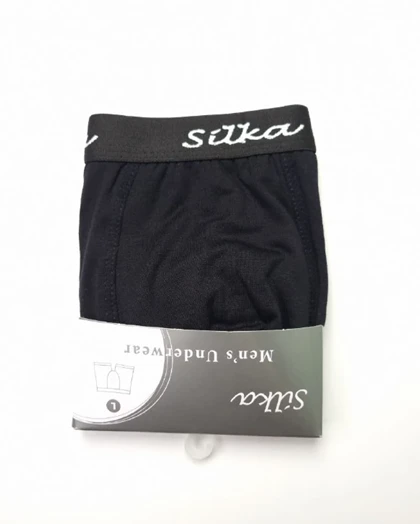 شورت مردانه پنبه نیم‌پا سیلکا کش از رو مشکی