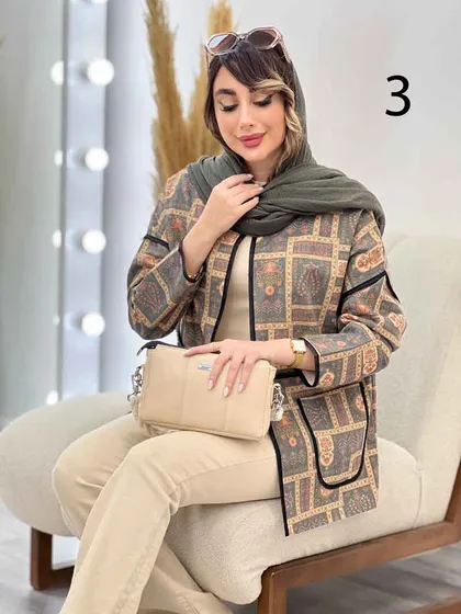 مانتو نوار دوزی برش‌دار