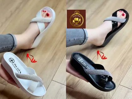 صندل دمپایی روفرشی طبی زنانه نگینی