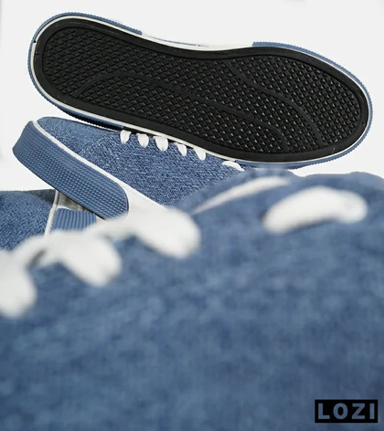 کفش کتانی مردانه آبی سفید PULL & BEAR