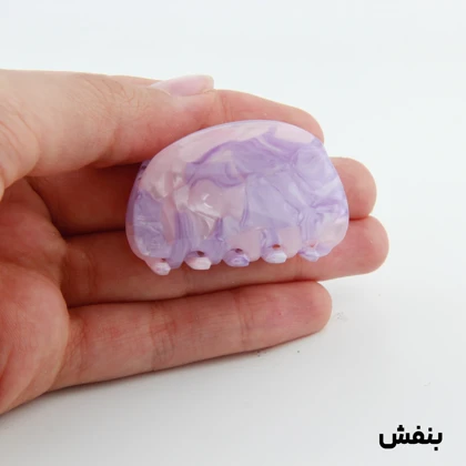 کلیپس دخترانه مدل بند انگشتی طرح صدفی آبرنگی