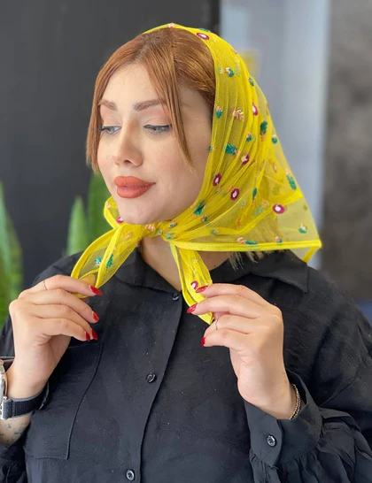 مینی اسکارف گلدوزی کد : M31