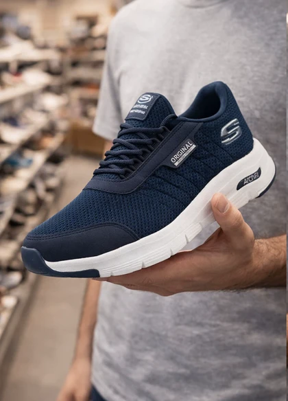 کفش ورزشی مردانه اسکچرز مدل Quantum -سرمه ای