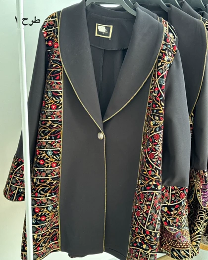 مانتو کتی سوزندوزی تک دگمه