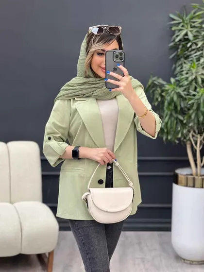 مانتو دو دکمه ثمین