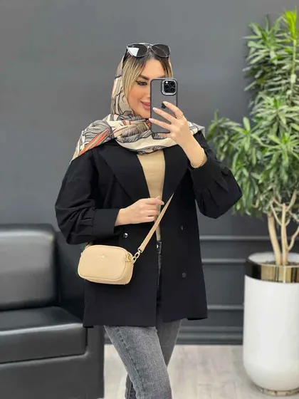 مانتو لینن پشت پاگن دو جیب