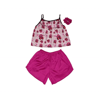 ست تاپ و شلوارک طرح چری 079