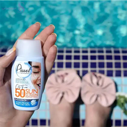 کرم ضد آفتاب بی رنگ SPF50 پوست چرب و جوشدار پیکسل 50ml