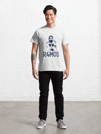 تیشرت ورزشی رئال مادرید | تیشرت Real Madrid CF طرح Sergio Ramos 20/21 کد 143800