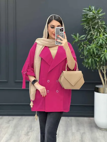 مانتو چهار دکمه آستین سگک