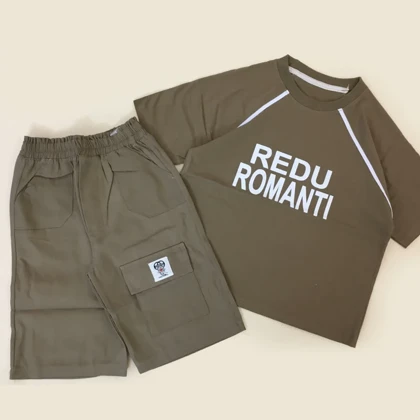 ست تیشرت شلوارک پسرانه REDU ROMANTI در 4 سایز