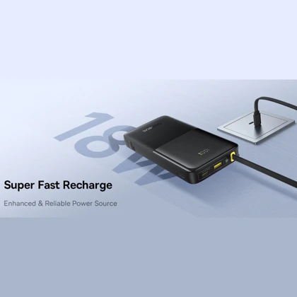 پاوربانک 10000 میلی‌آمپر USB و تایپ‌سی با کابل تایپ‌سی 20 وات بیسوس Baseus PPBD2-1W20 / P10077101113