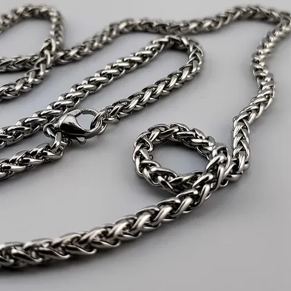 گردنبند استیل مردانه اسپیگا (گندمی)