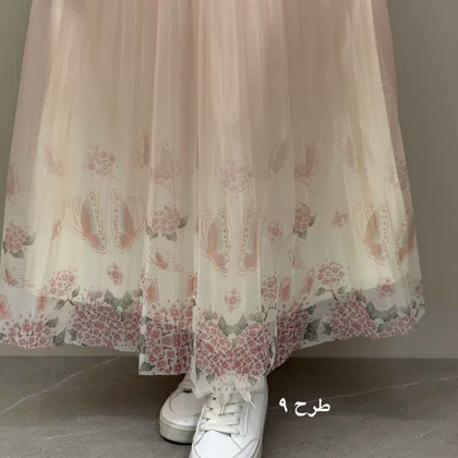 دامن دورو طرح دار