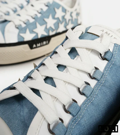 کفش اسنیکرزآبی سفید Amiri Stars مدل 6037