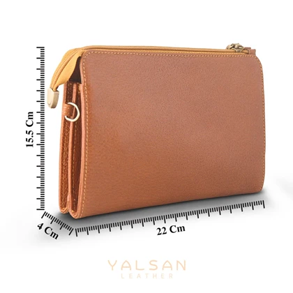 کیف دوشی و دستی چرم یلسان مدل آیسل کد 015-BF