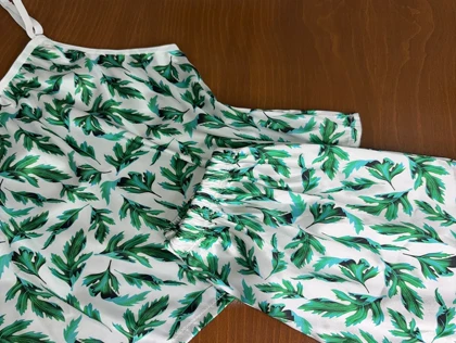 ست تاپ و شلوارک طرح برگ مدل 228