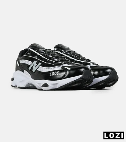 کفش کتانی مردانه و زنانه مشکی سفید New Balance 1000 مدل 7556