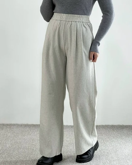 شلوار لینن پیلی دار کد 4440