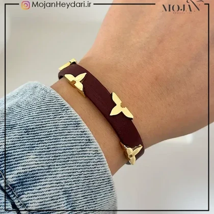 دستبند چرم لویی ویتون کد lv004