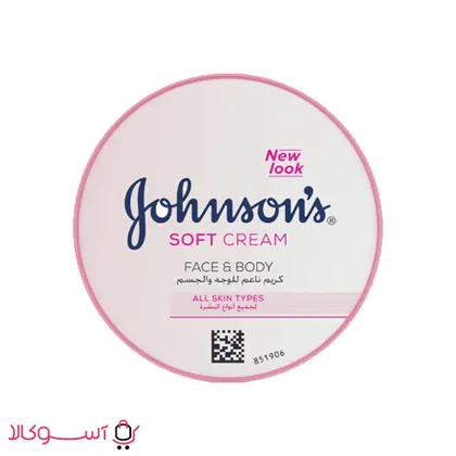 کرم مرطوب کننده صورت و بدن جانسون مناسب انواع پوست حجم 200 میل