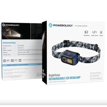 هدلایت پاورولوژی Powerology مدل PWZF6578BK ضد آب