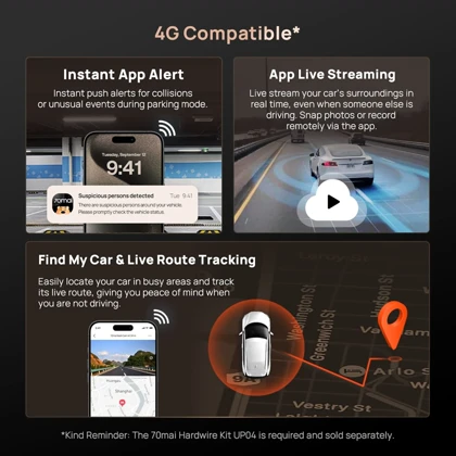 دوربین ثبت وقایع خودرو هفتاد مای 70mai مدل A810S-2 با GPS داخلی