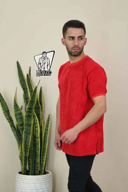 تیشرت مخمل کبریتی ZARA