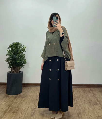 ست کت کوک دوزی و دامن بابونه 1