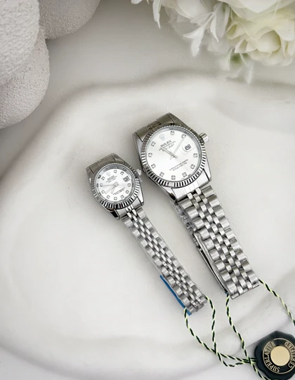 ست ساعت زوجی رولکس سیلور 907