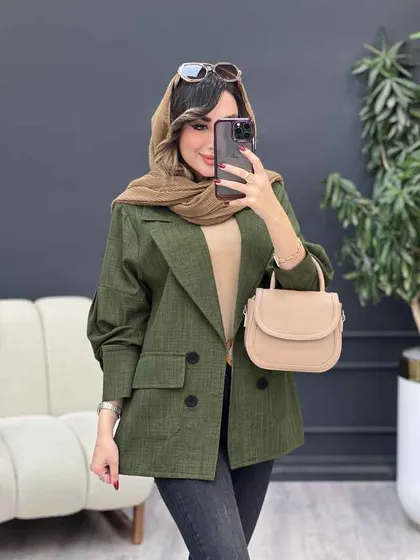 مانتو کتی چهار دکمه آوینا