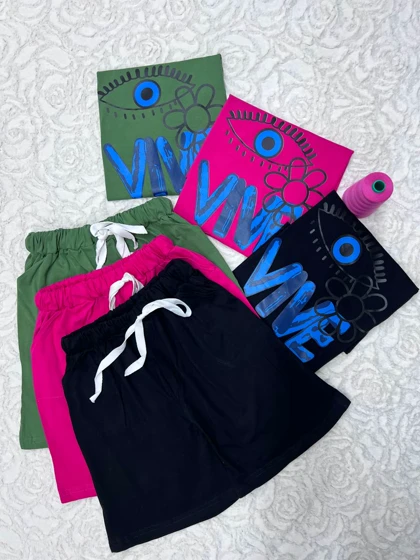 ست تیشرت شلوارک چشم