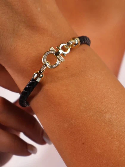 دستبند زنانه Ferragamo نگین‌دار کد B2112