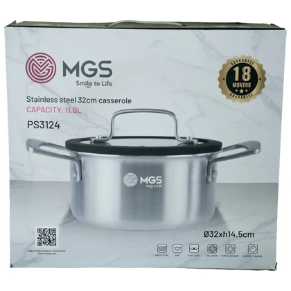 قابلمه استیل کف لیزری سایز 32 کد PS3124