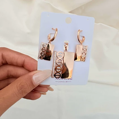 نیم ست مستطیلی طرحدار ژوپینگ بدون زنجیر