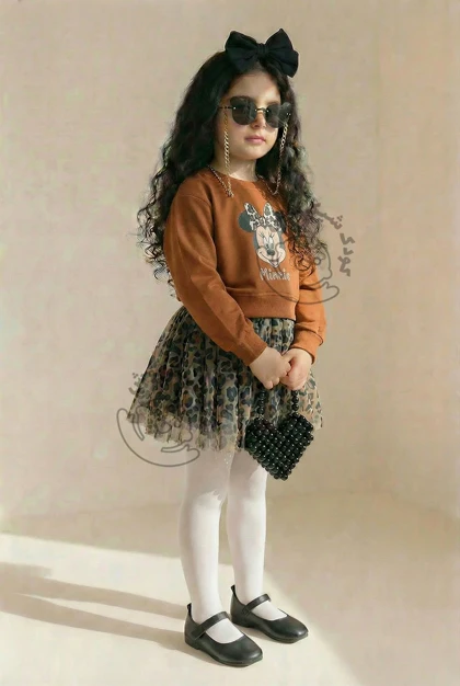 کراپ دامن میکی پلنگی