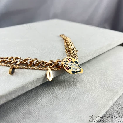 دستبند زنانه دو لاین ماری رزگلد 40197