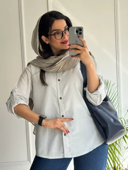 مانتو شومیزی راه راه ترندی